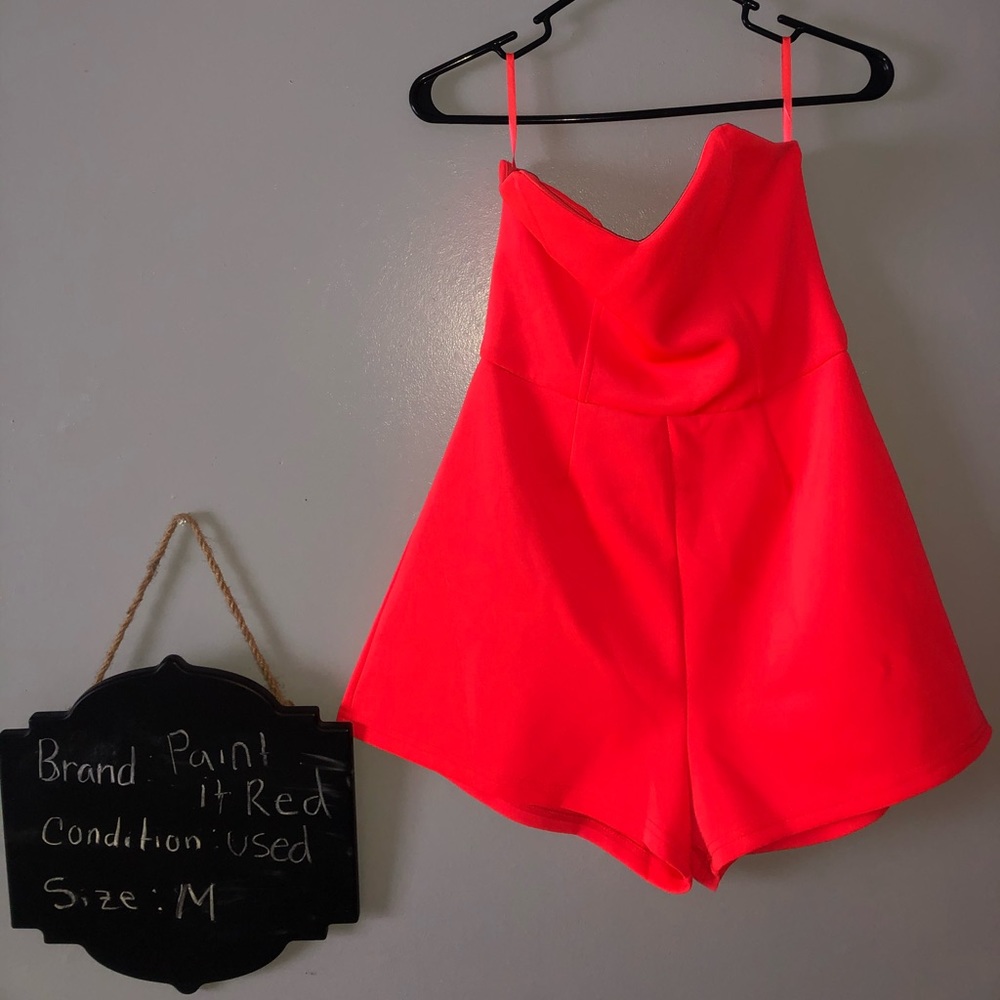 Neon pink romper🦋